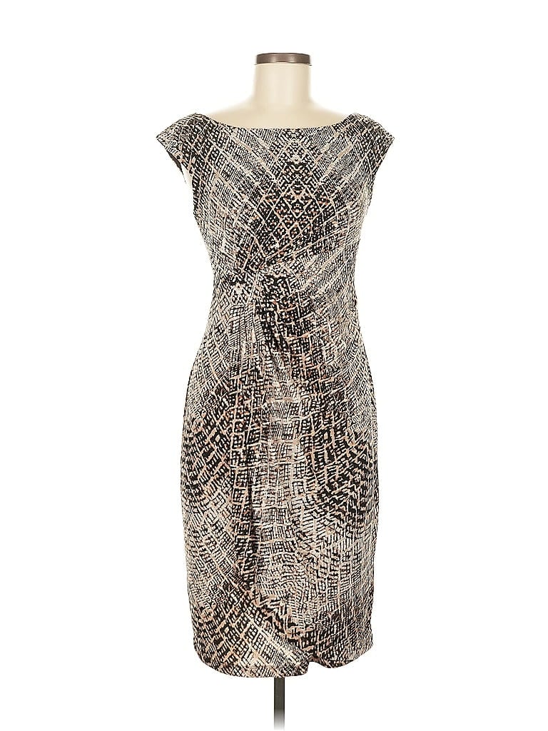 Pre-owned Connected Apparel Cocktail Dress In Brown