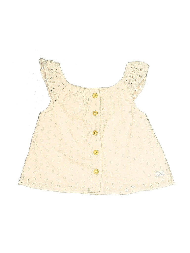 7 FOR ALL MANKIND Pre-owned Babies' Sleeveless Button Down Shirt In Yellow