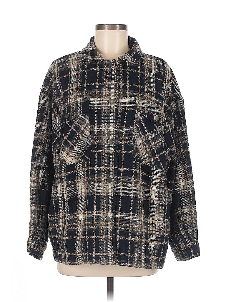 Pre-owned She + Sky Fleece Jacket In Brown