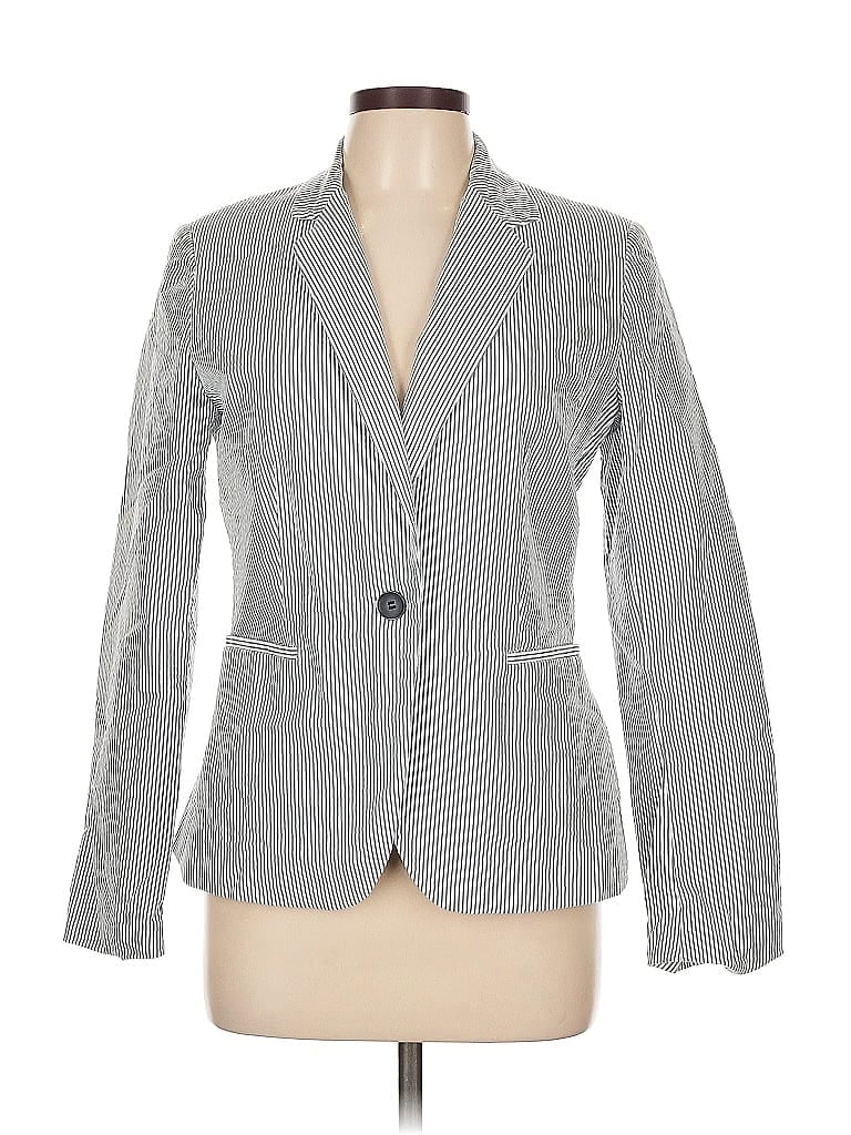 Pre-owned Zara Blazer Jacket In Gray