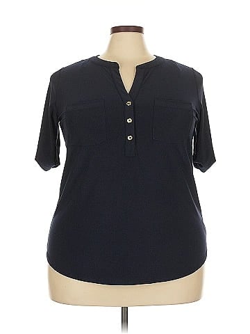 Anne Klein Short Sleeve Blouse (view 1)