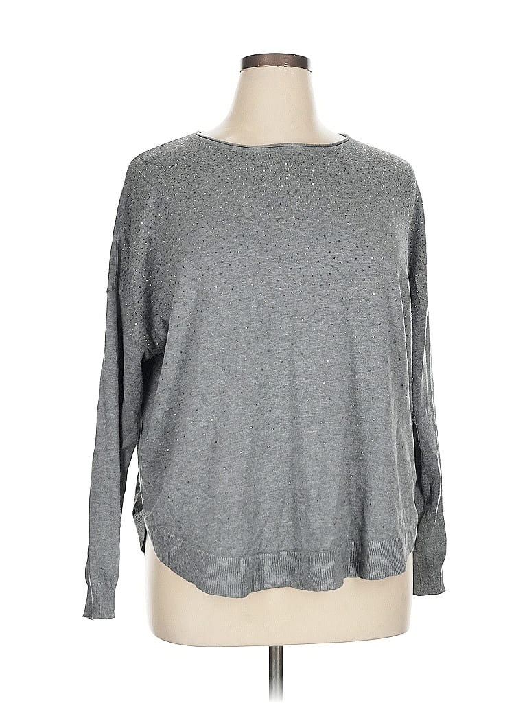 Pre-owned Liz Claiborne Career Pullover Sweater In Gray