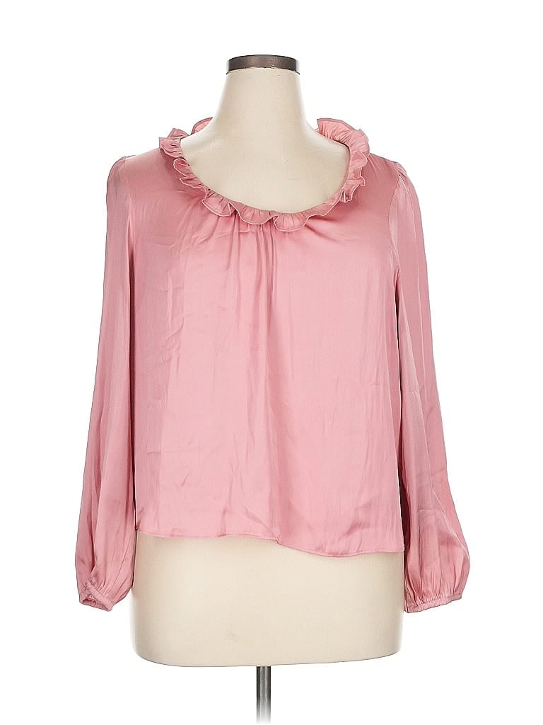 Pre-owned J.crew Factory Store 3/4 Sleeve Blouse In Pink