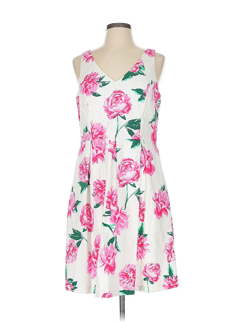Blithe Floral White Pink Casual Dress Size 12 - 77% off | ThredUp