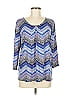 Laura Ashley Blue 3/4 Sleeve Blouse Size M - photo 1