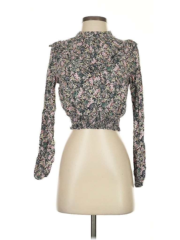 Pre-owned Wild Fable Long Sleeve Blouse In Green