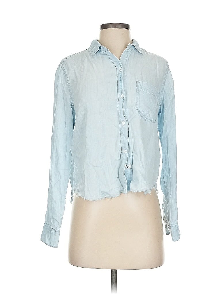 Pre-owned Rails Long Sleeve Polo Shirt In Blue