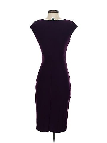 Lauren by Ralph Lauren Solid Purple Cocktail Dress Size 2