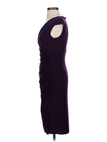 Lauren by Ralph Lauren Solid Purple Cocktail Dress Size 2