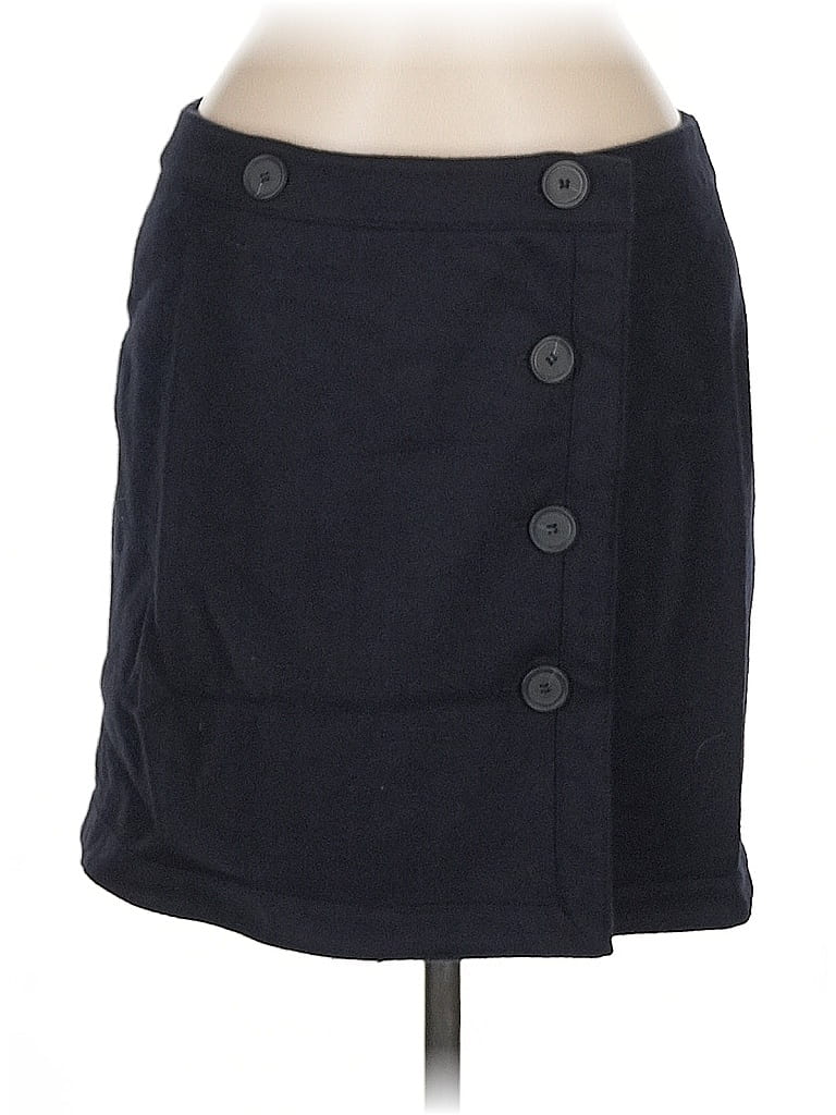 Pre-owned Ann Taylor Loft Wool Skirt In Black