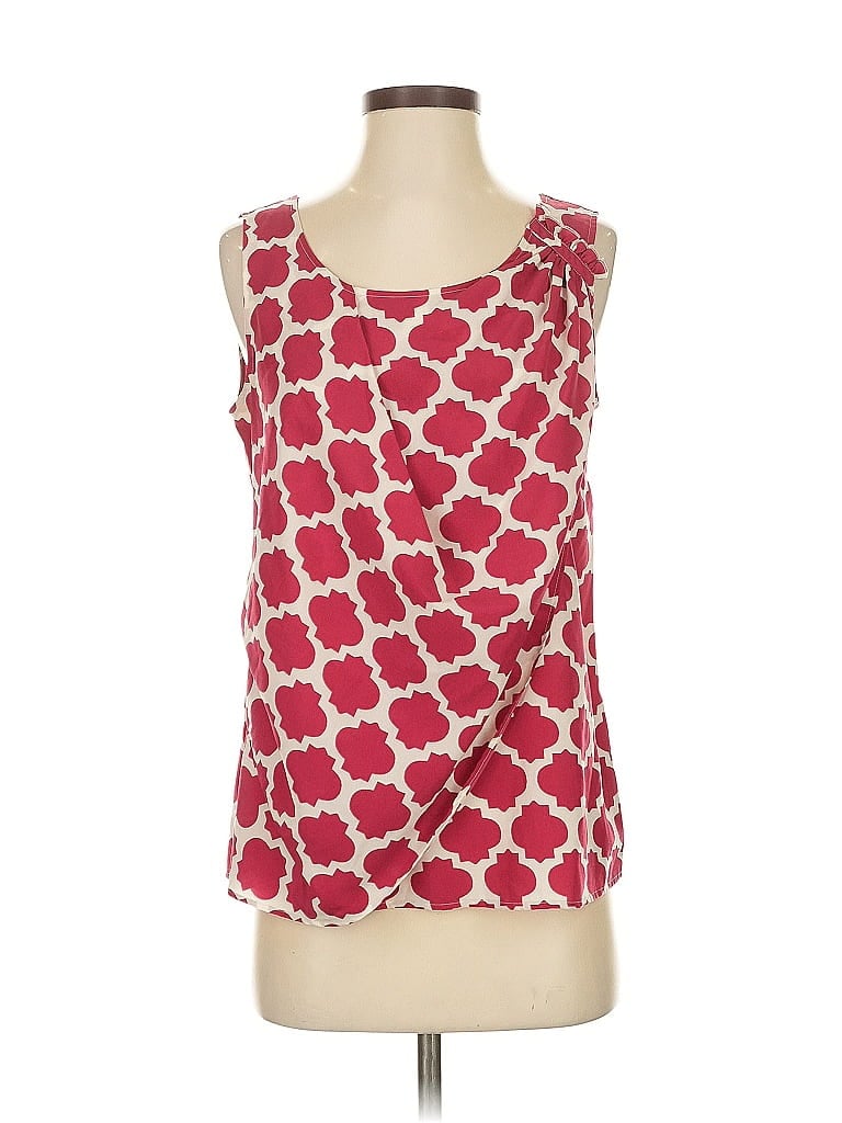Pre-owned Ann Taylor Loft Outlet Sleeveless Top Red Sweetheart Neckline Tops
