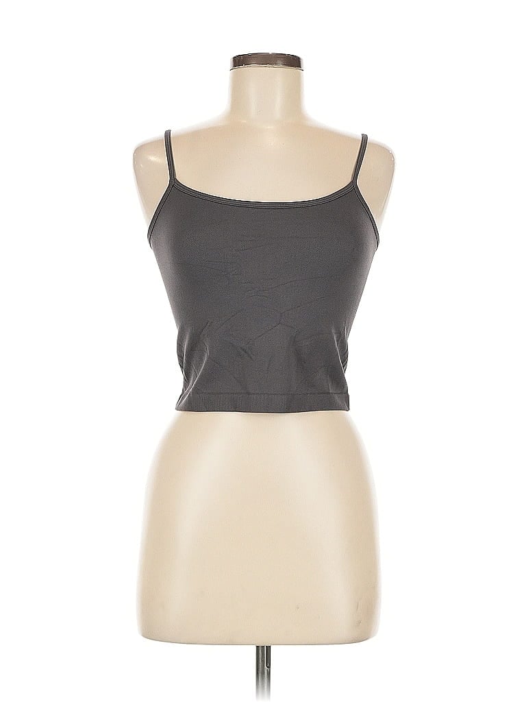 Pre-owned Prettylittlething Tank Top Gray Strapless Neckline Tops
