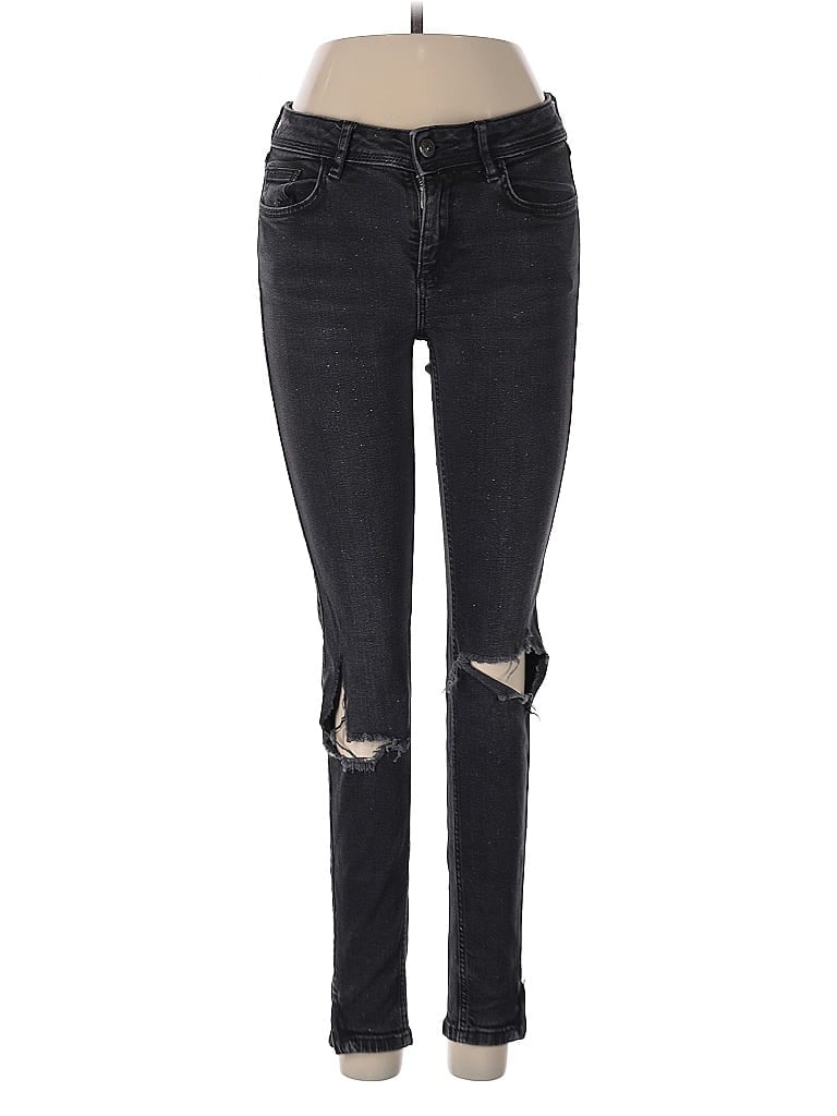 Pre-owned Zara Basic Jeans In Black