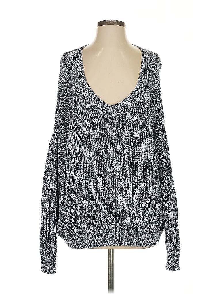 Pre-owned Line Pullover Sweater In Gray