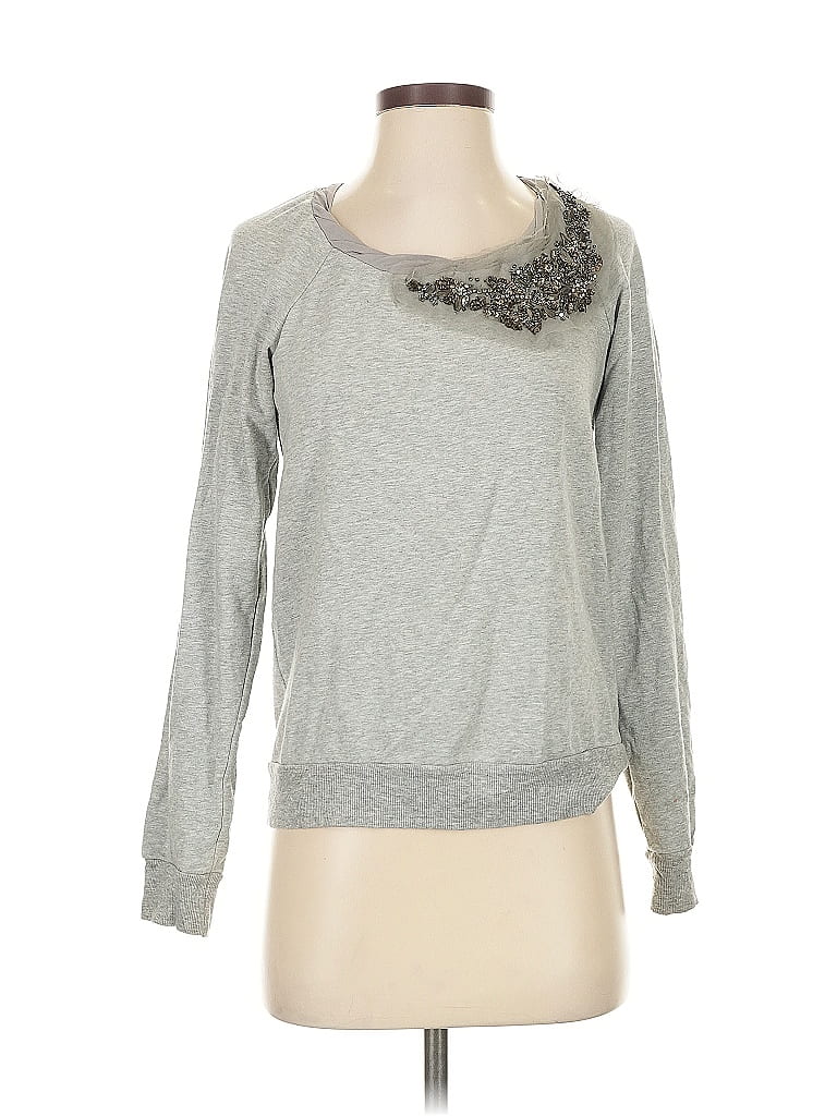 Pre-owned Ella Moss Sweatshirt In Gray
