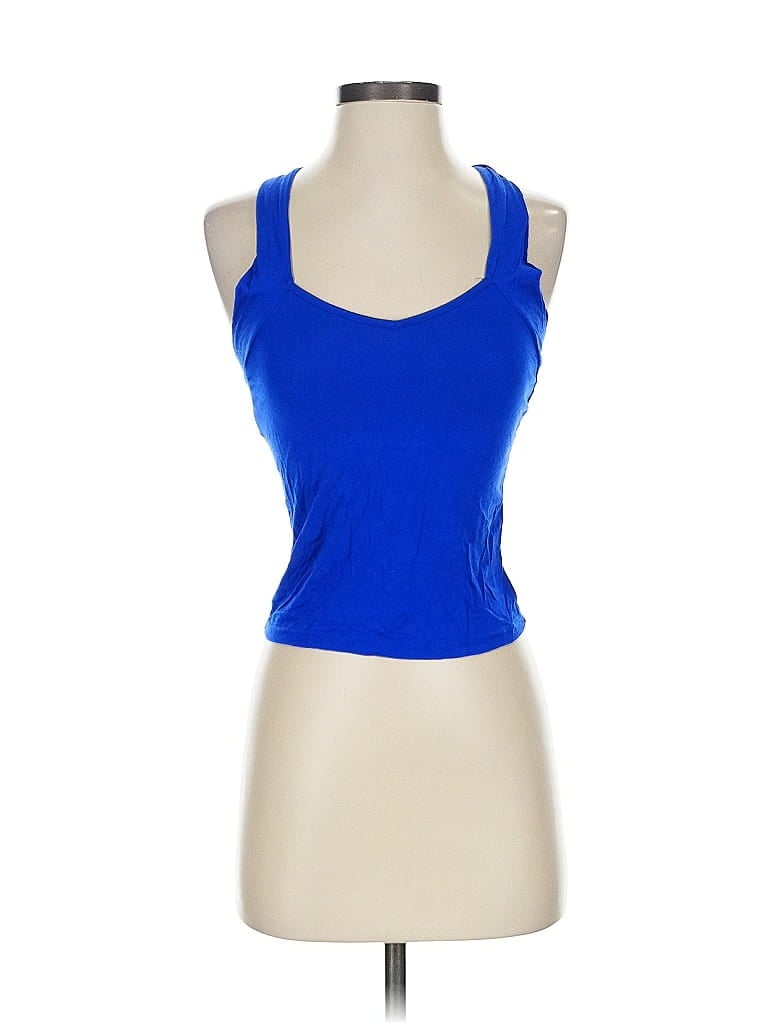 Pre-owned Shein Tank Top Blue Halter Neckline Tops