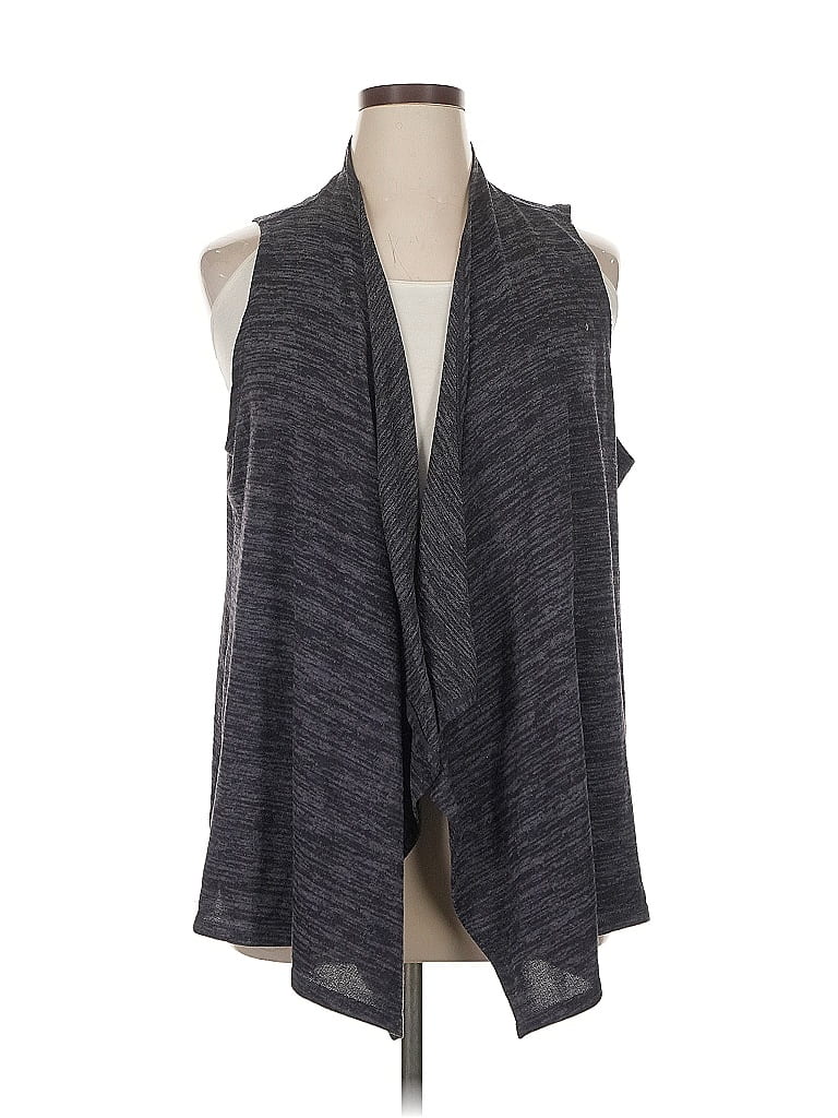 Click to view more detailed imagery on our partner's website Pre-owned Logo By Lori Goldstein Cardigan Sweater In Gray