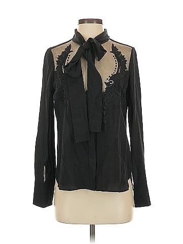 Roberto Cavalli Long Sleeve Silk Top (view 1)