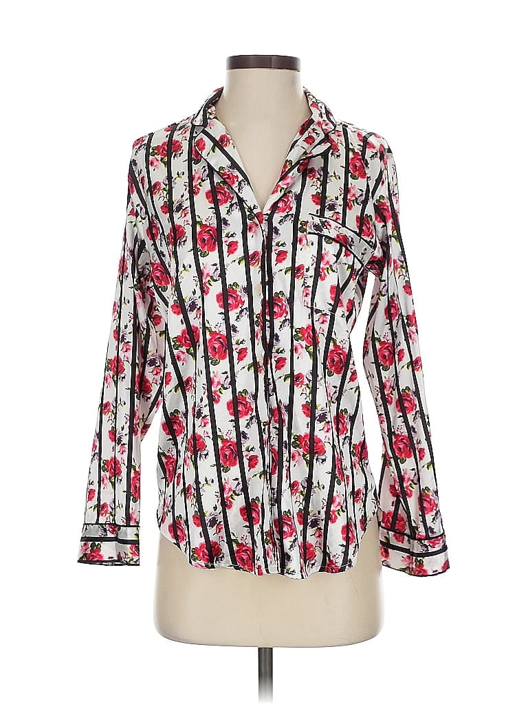 Pre-owned Victoria's Secret Long Sleeve Blouse In White