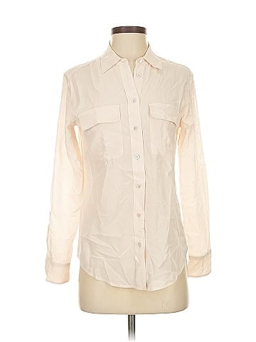 Equipment Long Sleeve Silk Top (view 1)