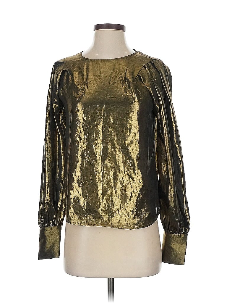 Express Long Sleeve Blouse In Gold