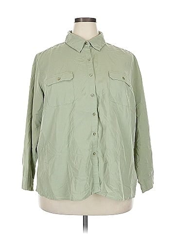 White Stag 3/4 Sleeve Button-Down Shirt (view 1)