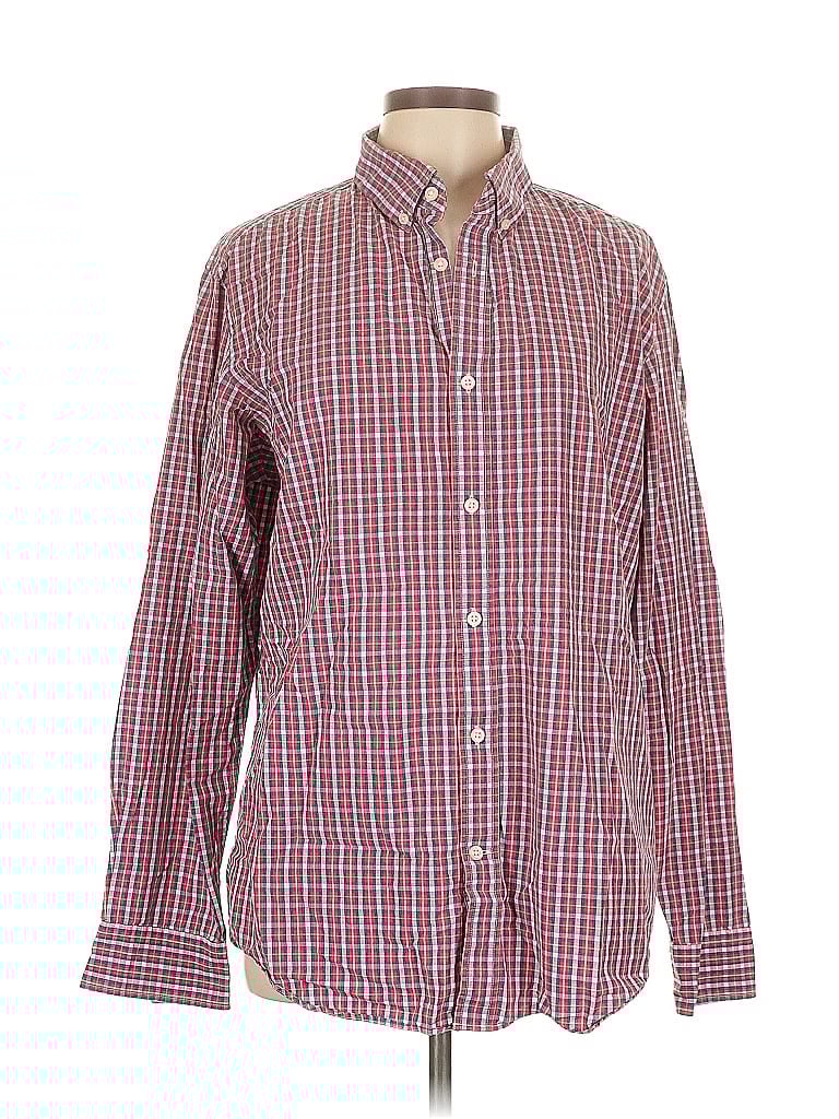 Pre-owned Banana Republic Long Sleeve Button Down Shirt In Red
