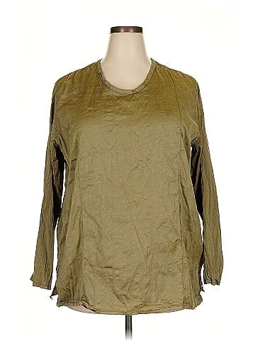 Flax Long Sleeve Silk Top (view 1)