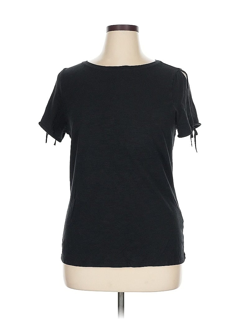 Pre-owned Talbots Outlet Short Sleeve T-shirt In Black