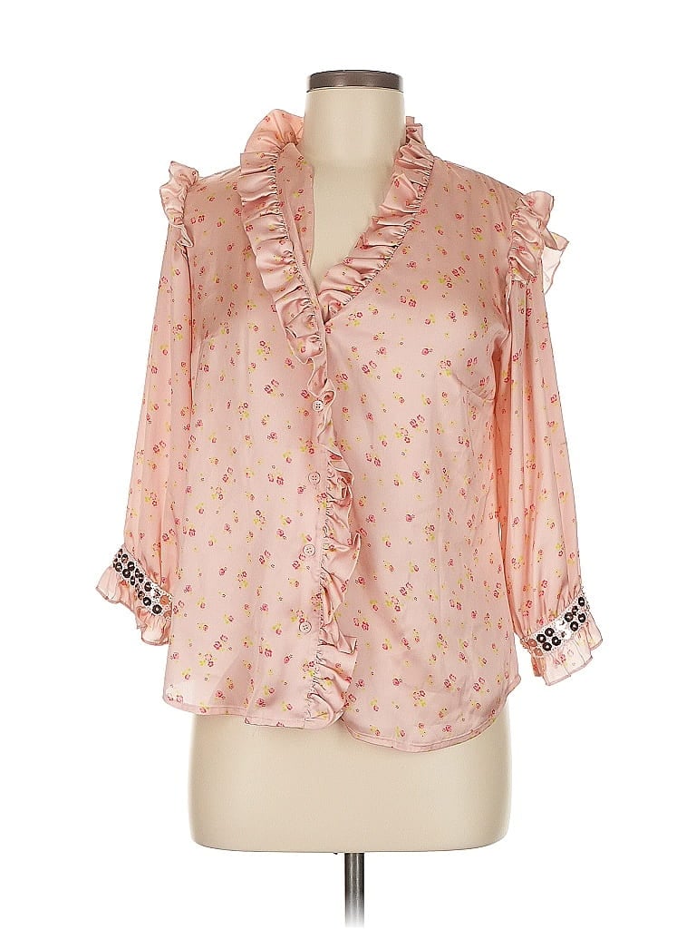Pre-owned Manoush 3/4 Sleeve Blouse In Pink