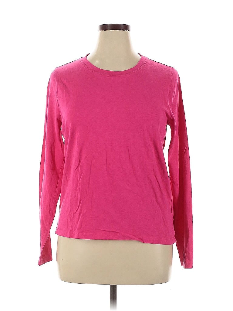 Pre-owned J.crew Factory Store Long Sleeve T-shirt In Pink