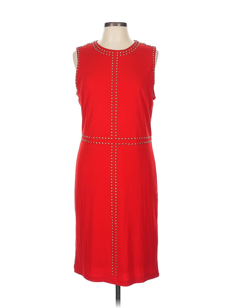 Carmen Marc Valvo Cocktail Dress In Red