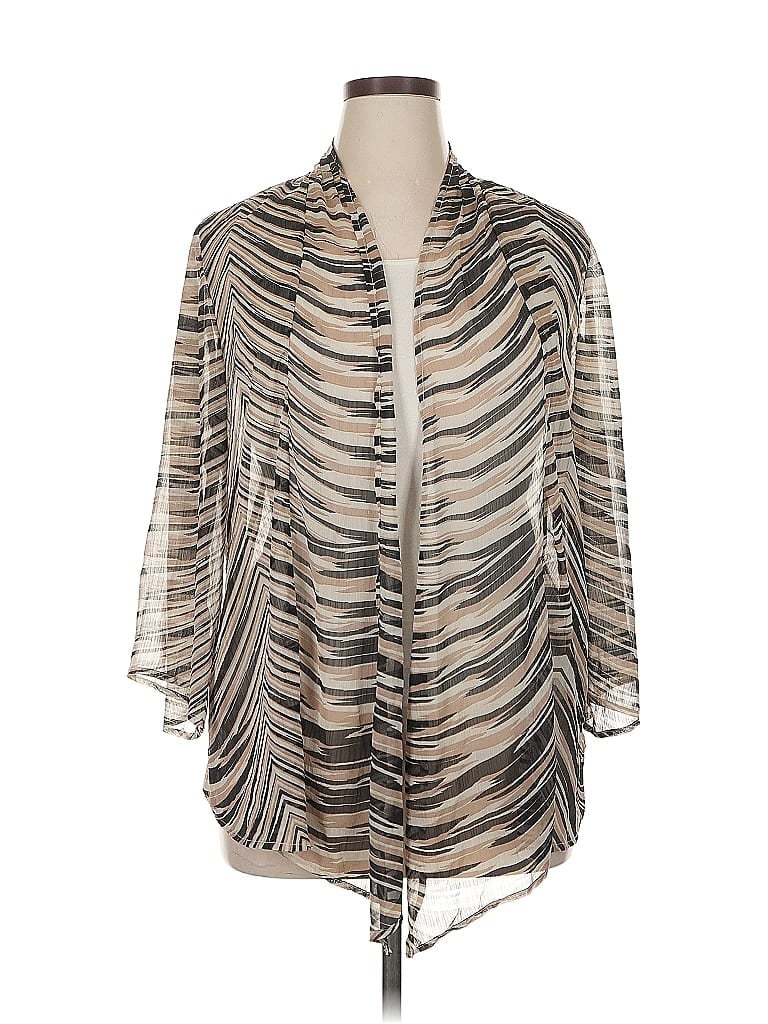 Click to view more detailed imagery on our partner's website Pre-owned Jm Collection 3/4 Sleeve Blouse In Silver
