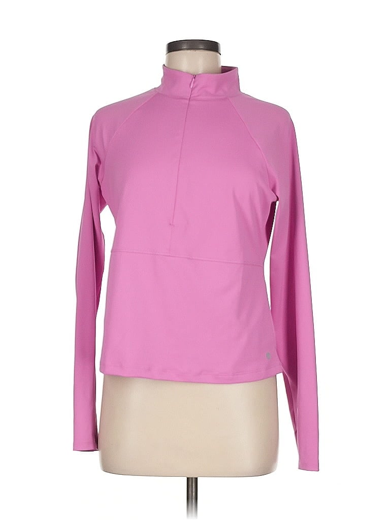 Pre-owned Apana Long Sleeve Top Pink Turtleneck Tops