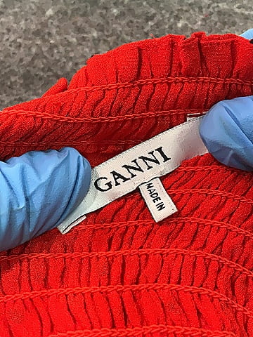 Ganni 100% Viscose Red Tube Top Size EU 38 / US 8