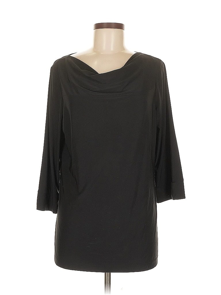 Pre-owned Dana Buchman 3/4 Sleeve T-shirt In Black