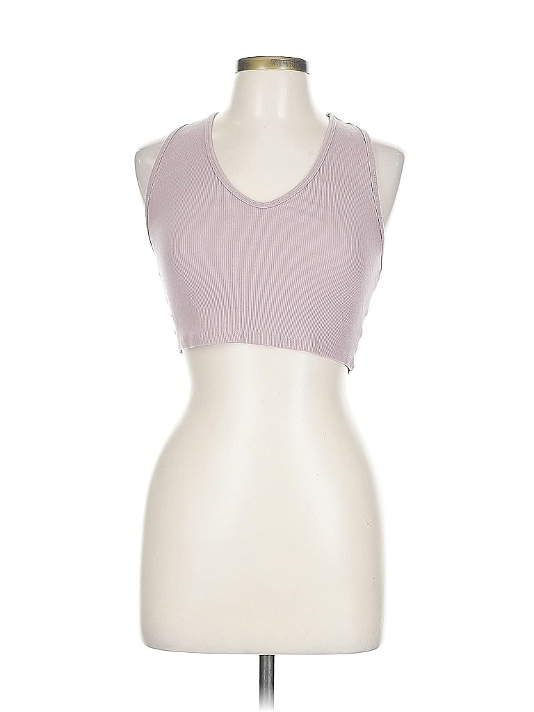 Pre-owned Zara Tank Top Purple Strapless Neckline Tops