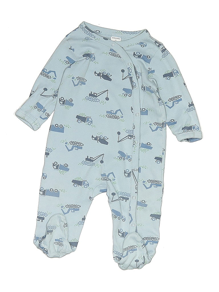 Click to view more detailed imagery on our partner's website Pre-owned Nordstrom Babies' Long Sleeve Onesie In Blue