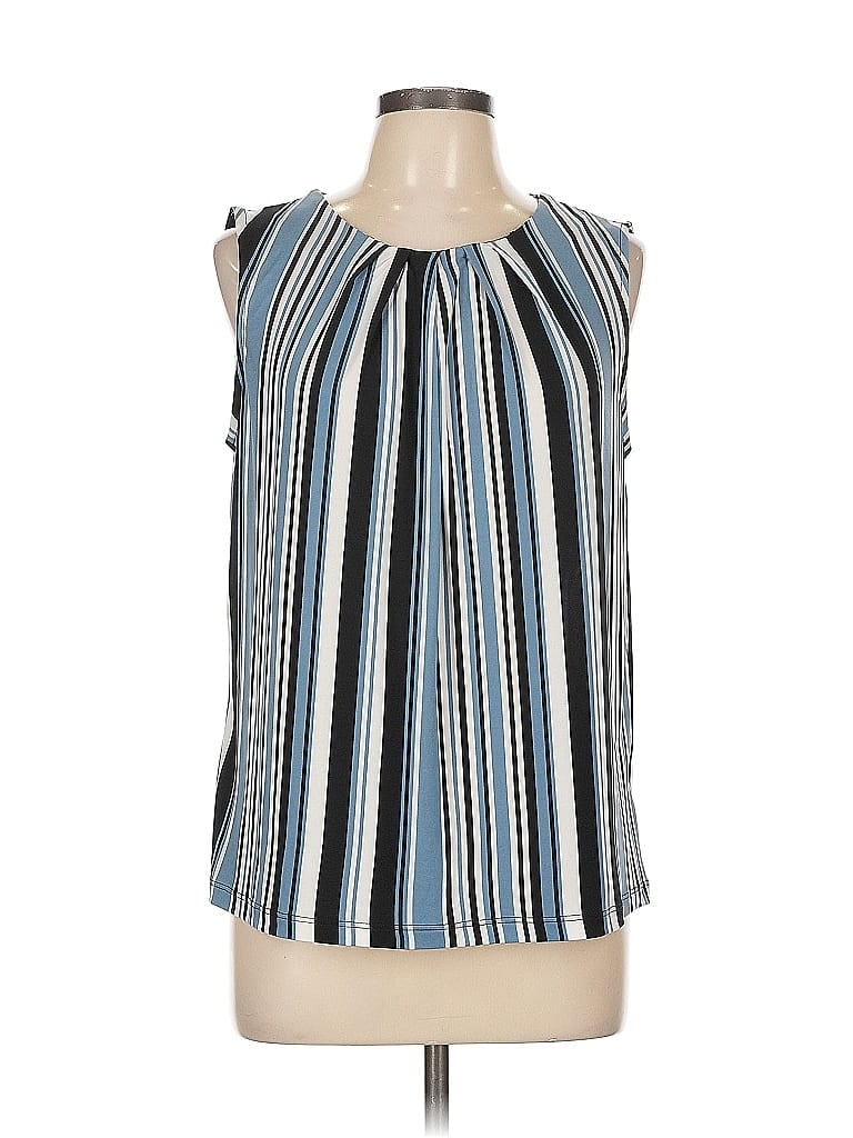 Pre-owned Jones New York Sleeveless Blouse In Blue