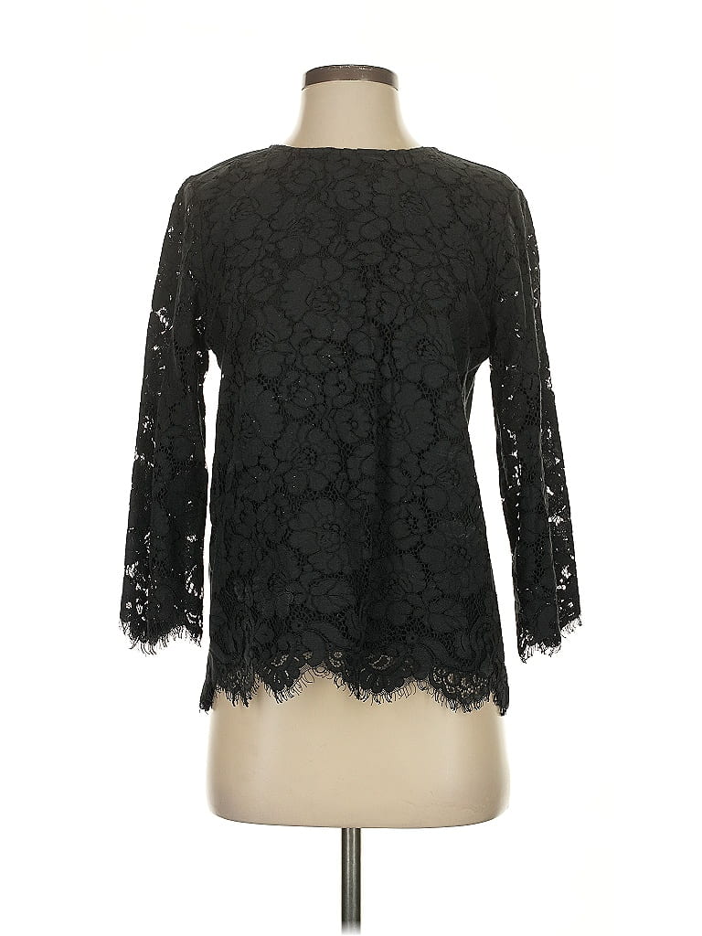 Pre-owned Ann Taylor 3/4 Sleeve Blouse In Black