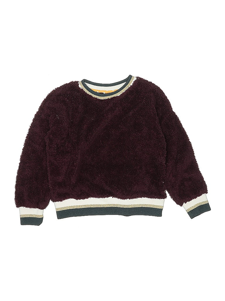 Pre-owned 435 By Matilda Jane Kids' Pullover Sweater In Burgundy