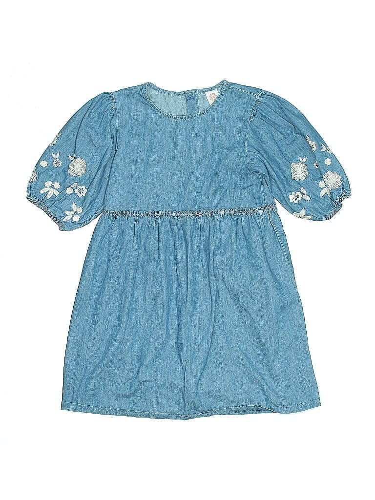 Pre-owned Wonder Nation Kids' Dress In Blue