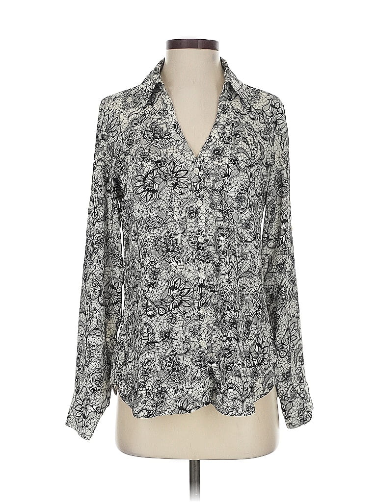 EXPRESS Pre-owned Long Sleeve Blouse In Black