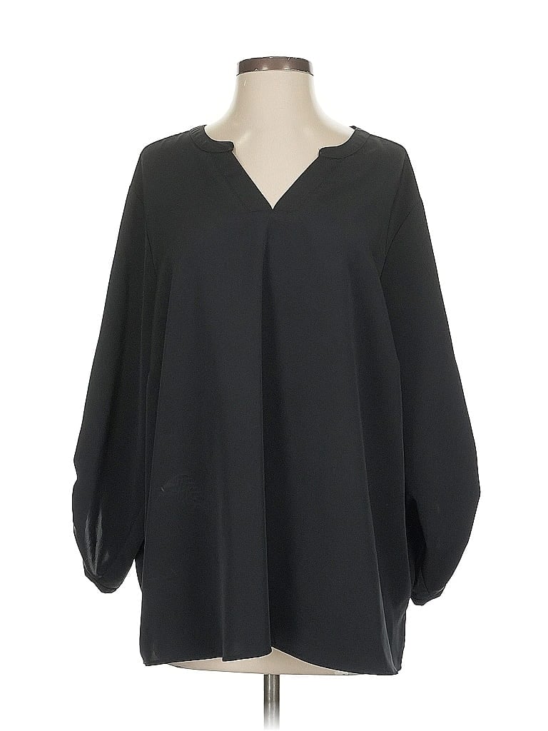 Click to view more detailed imagery on our partner's website Pre-owned Lands' End 3/4 Sleeve Blouse In Black
