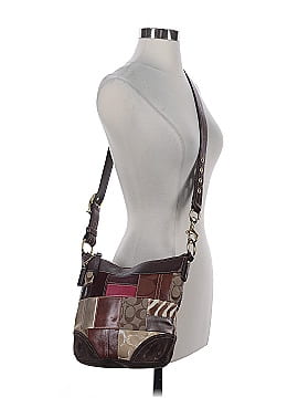 Fossil Plaid Green Blue Crossbody Bag One size