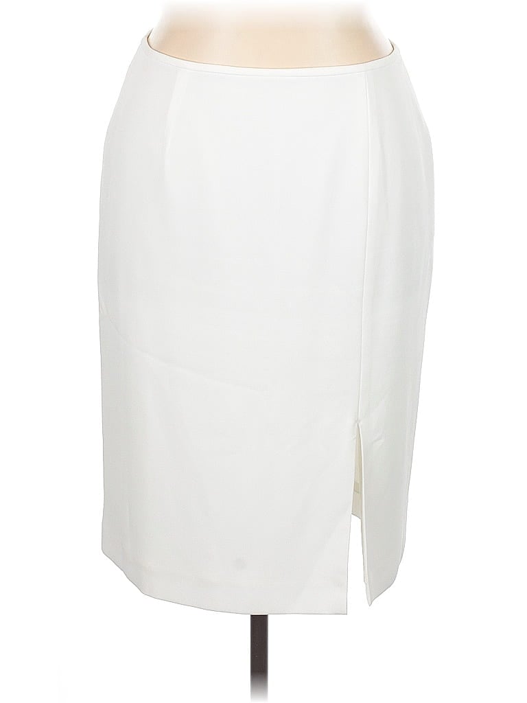 Pre-owned Preston & York Formal Skirt In White