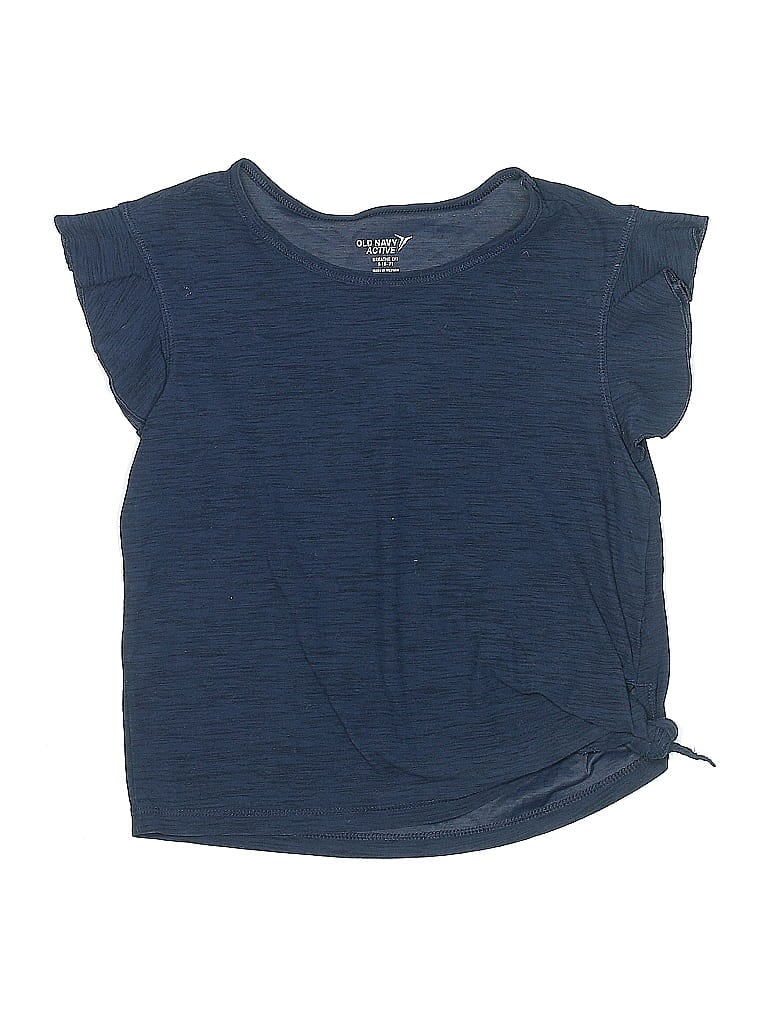 Pre-owned Active By Old Navy Kids' Short Sleeve Top Blue Crew Neck Tops