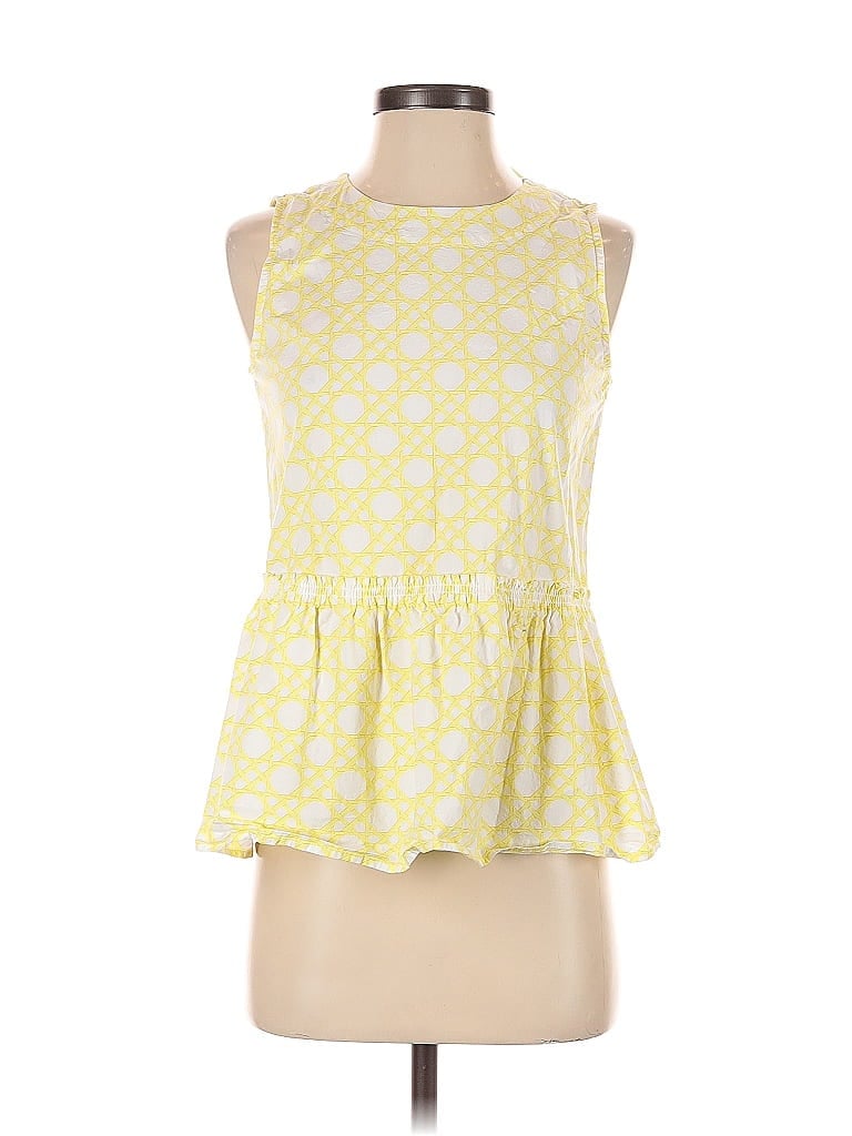 Pre-owned Ann Taylor Sleeveless Blouse In Yellow