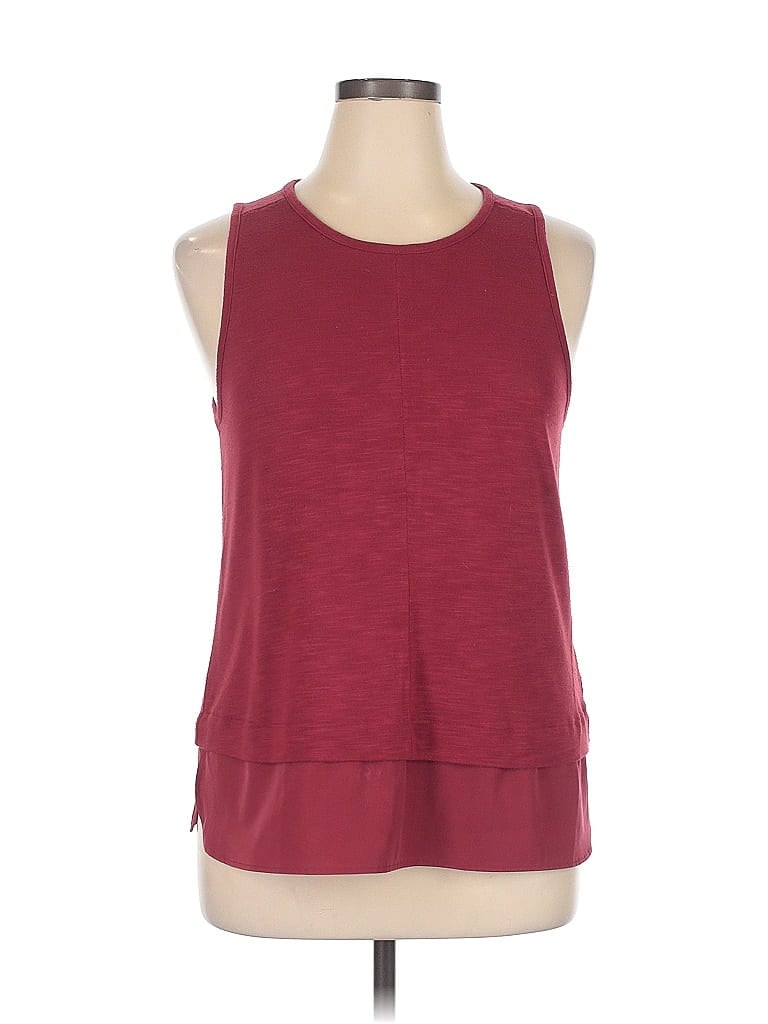 Pre-owned J.crew Factory Store Sleeveless Top Burgundy Halter Neckline Tops