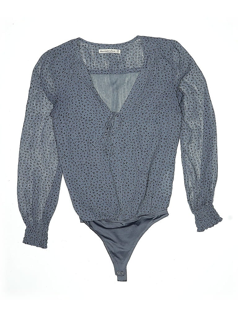 Pre-owned Abercrombie & Fitch Long Sleeve Blouse In Blue